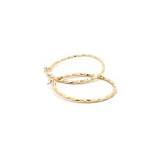 Load image into Gallery viewer, 18K Gold Earrings Hoops Spiral 1.71 grams - Rafant
