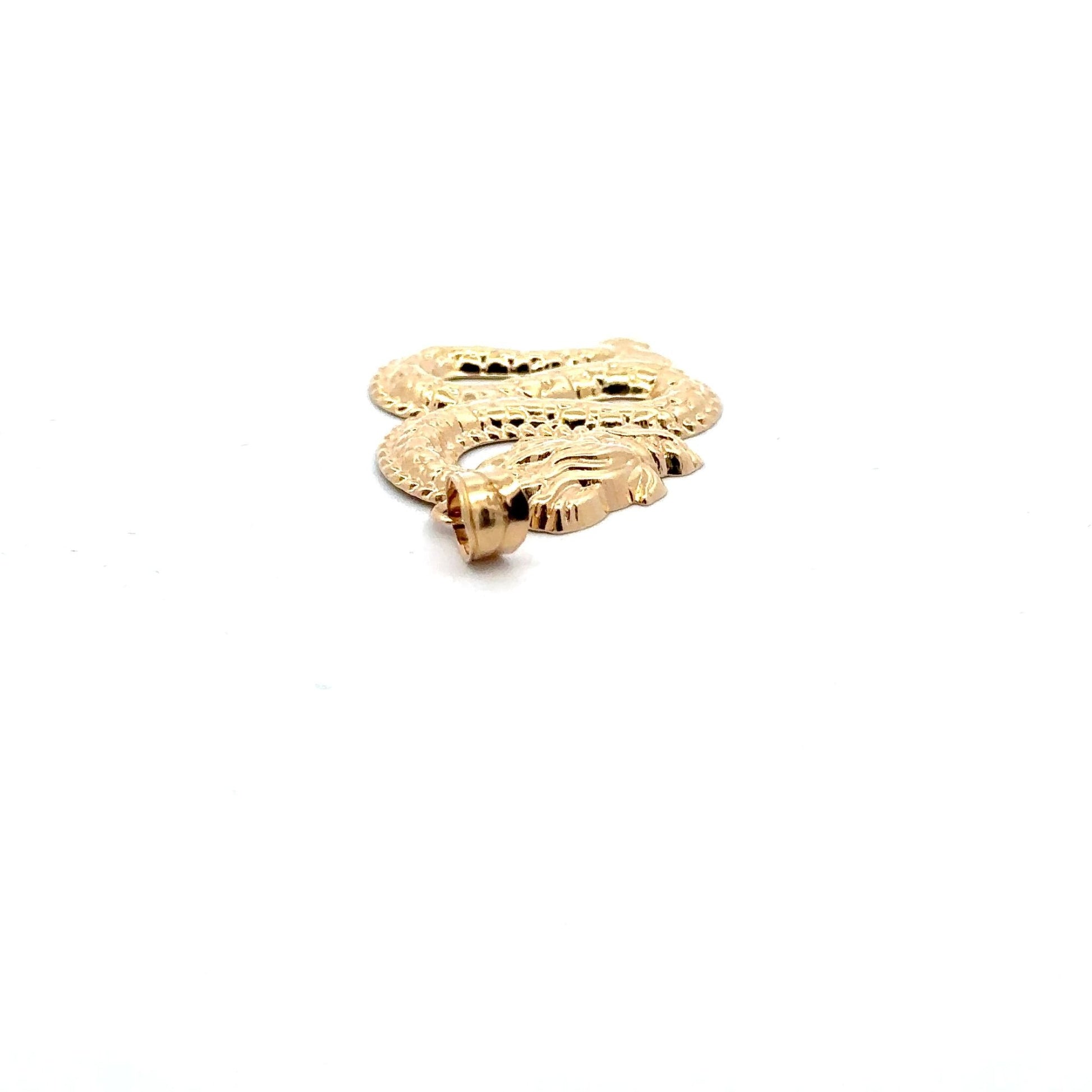 18K Gold Pendant Lucky Dragon Large 1.7 grams - Rafant