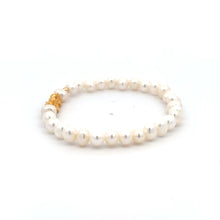 Load image into Gallery viewer, 18K Gold Dragon Pixiu Piyao Lucky Charm Beads Bracelet Freshwater Pearl 6mm x 5mm - Rafant
