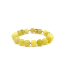 Load image into Gallery viewer, 18K Gold Money Bag Lucky Charm Beads Bracelet Gemstones Lemon Jade 8mm - Rafant
