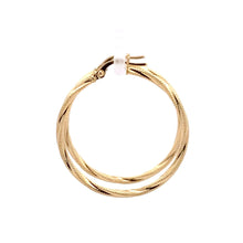 Load image into Gallery viewer, 18K Gold Earrings Hoops Spiral 1.55 grams - Rafant
