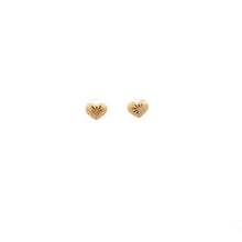 Load image into Gallery viewer, 18K Gold Earrings Stud Heart Small 0.48 grams - Rafant
