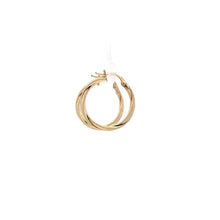 Load image into Gallery viewer, 18K Gold Earrings Hoops Spiral 1gram - Rafant
