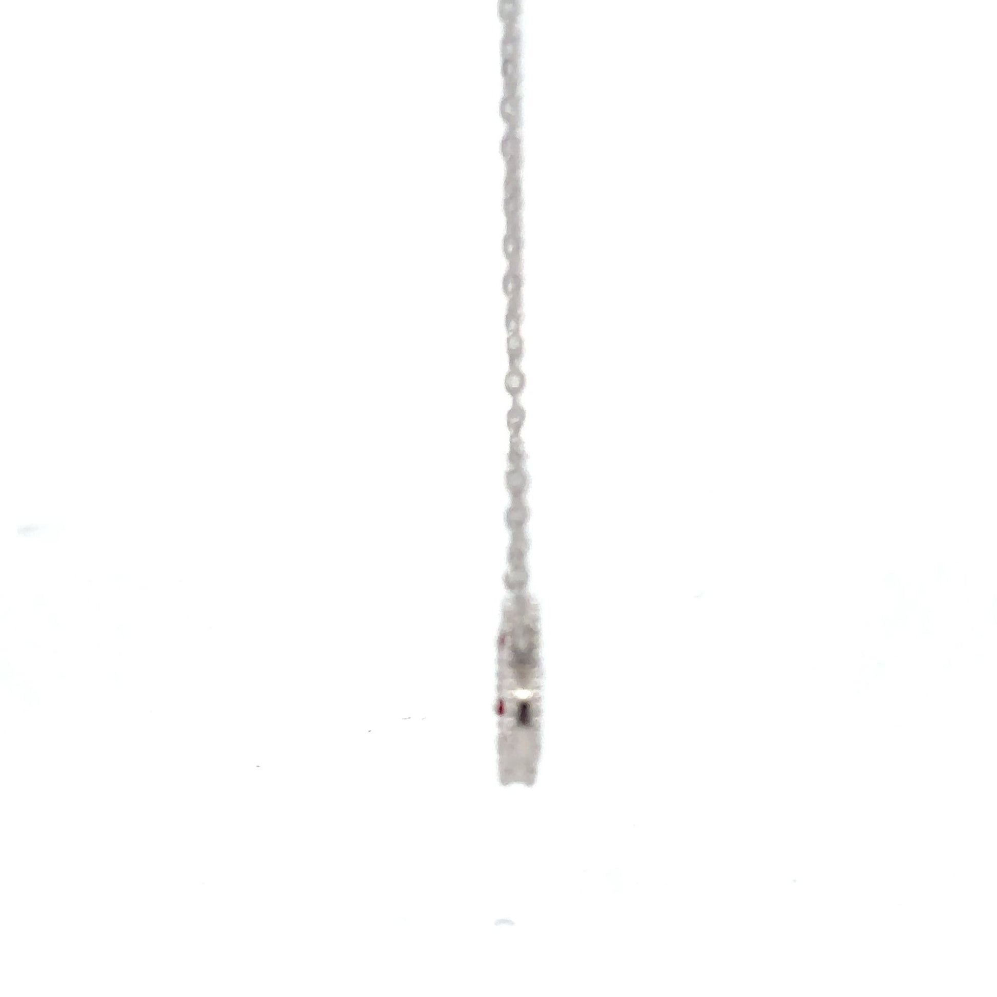 925 Sterling Silver Necklace 17 inches Chain Red Agate Clover Pendant - Rafant