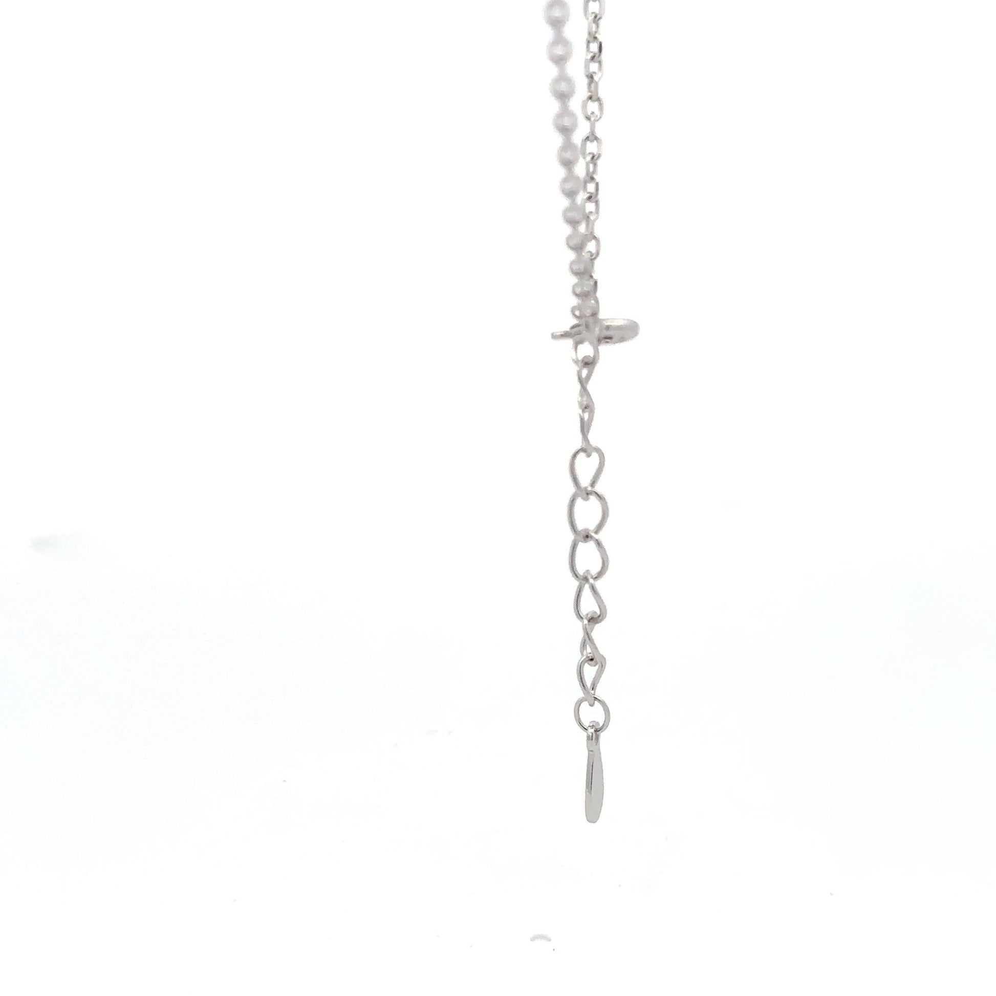 925 Sterling Silver Necklace 17 inches Chain Red Agate Clover Pendant - Rafant