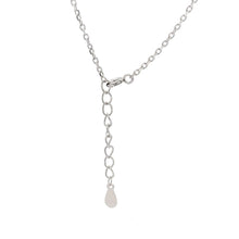 Load image into Gallery viewer, 925 Sterling Silver Necklace 17 inches Chain Red Agate Clover Pendant
