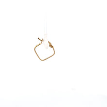 Load image into Gallery viewer, 18K Gold Earring Hoop Small Square One Piece Only - Rafant
