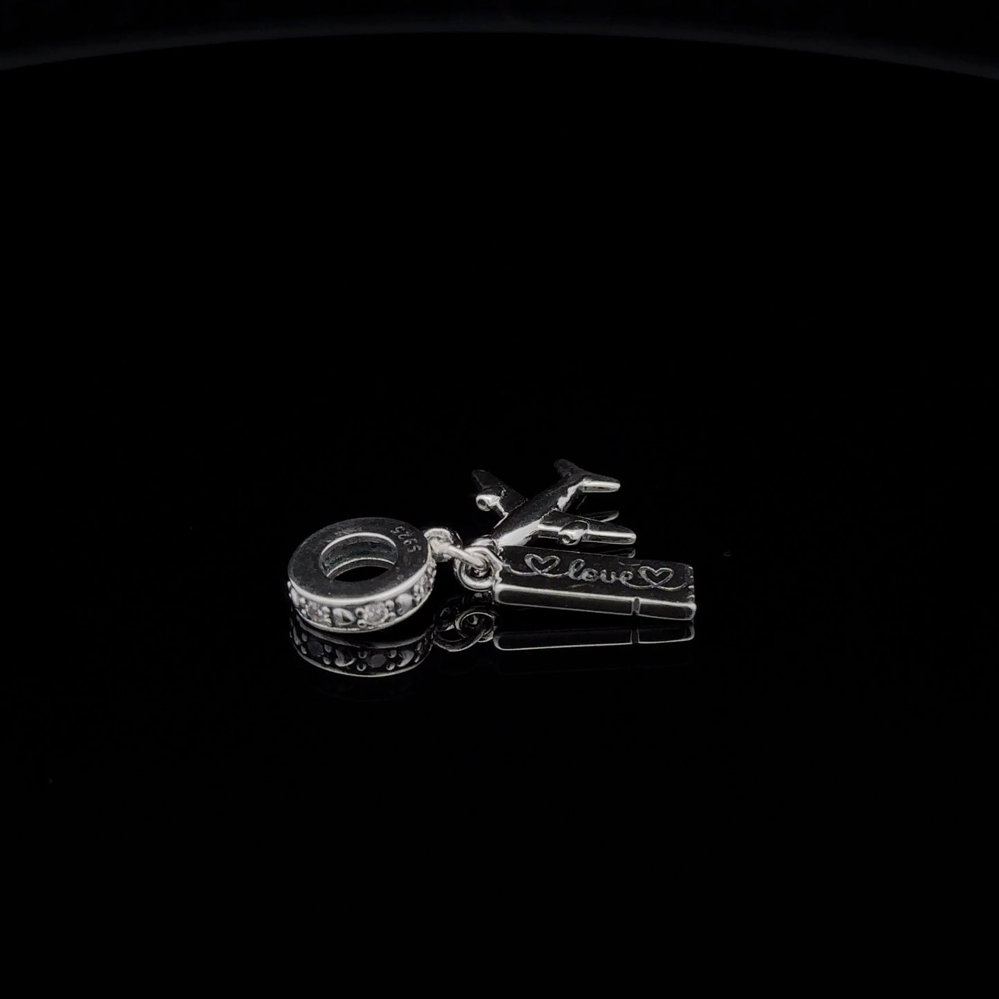 925 Sterling Silver Charm Bead Plane Ticket Travel For Charm Bracelet Necklace - Rafant