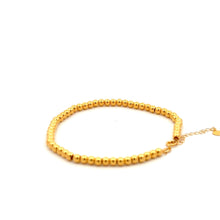Load image into Gallery viewer, 18K Gold Bracelet Beaded Balls Size 6 inches plus 0.75 inch 1.20 grams - Rafant
