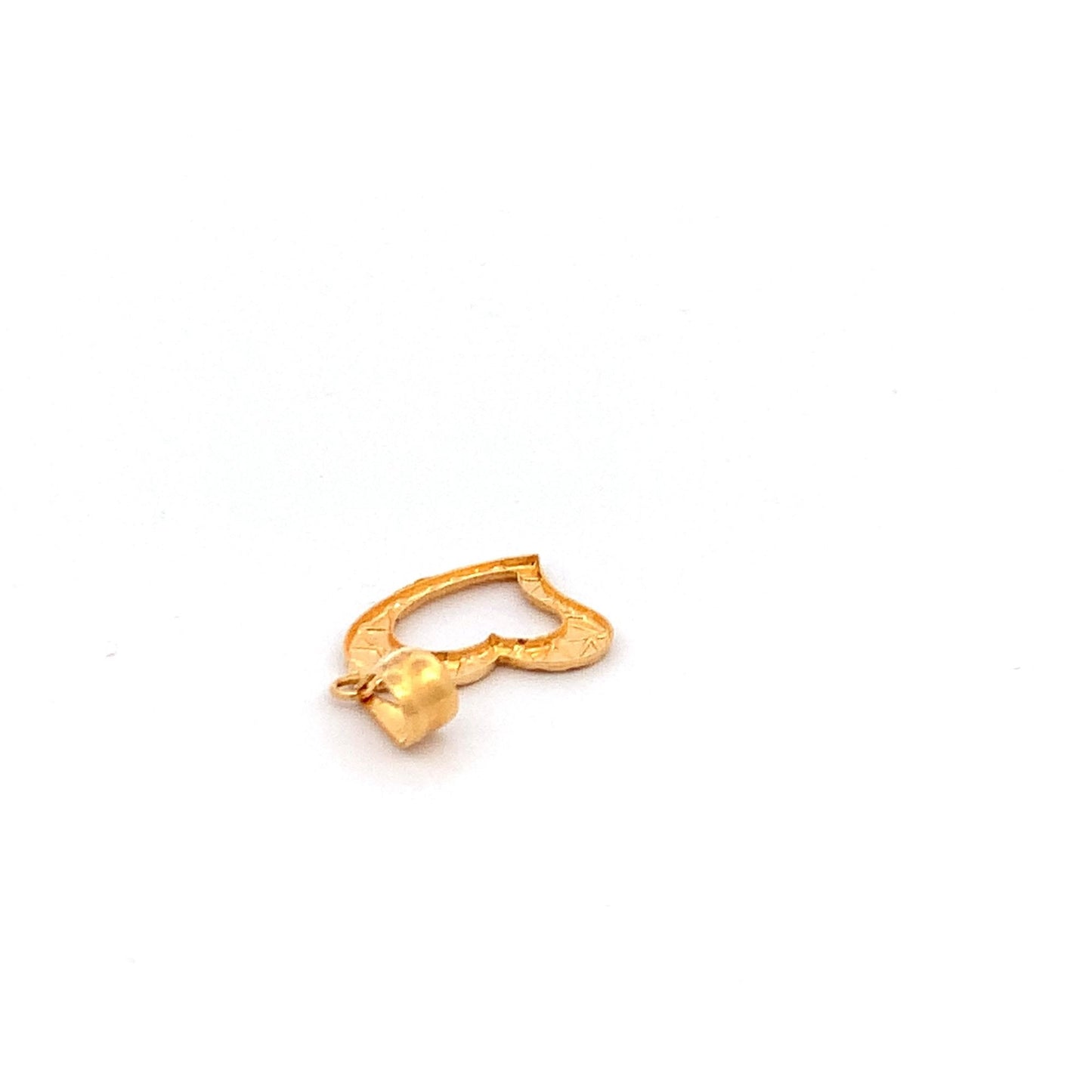 18K Yellow Gold Pendant Heart 0.80 grams Small - Rafant