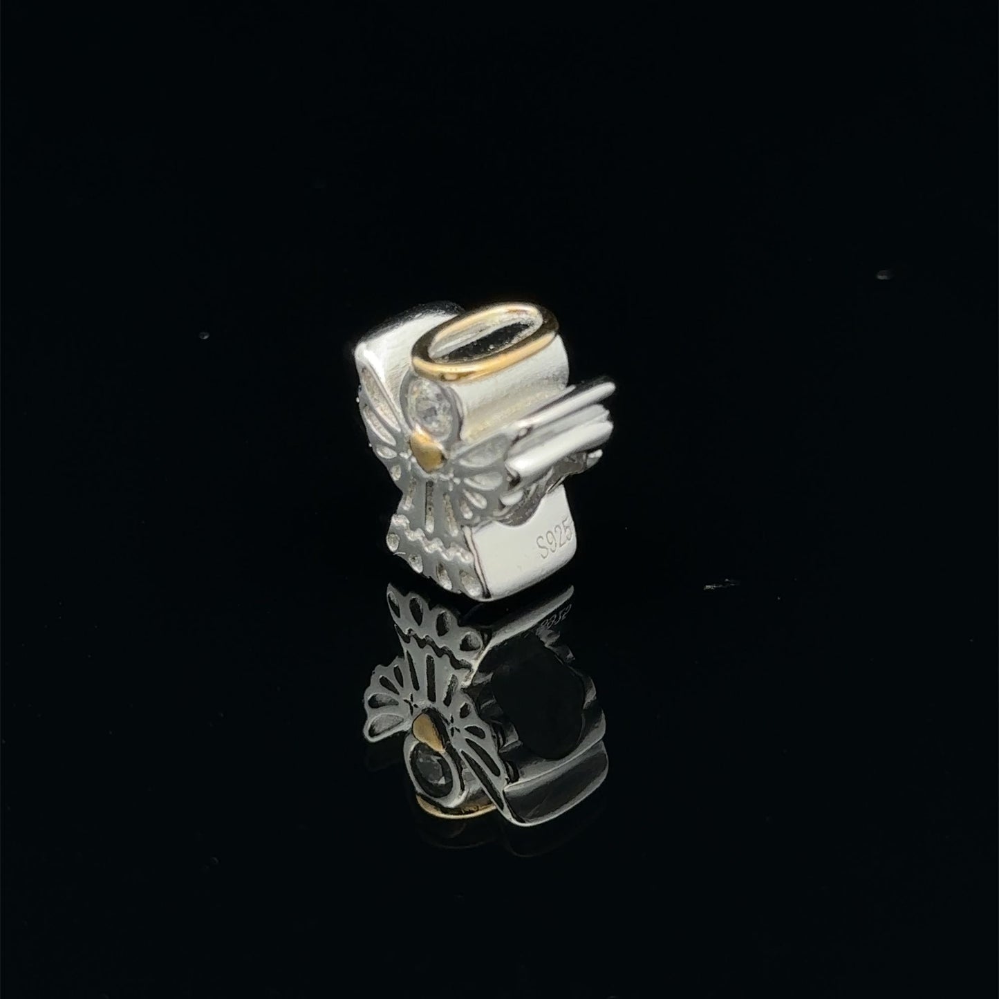 925 Sterling Silver Charm Bead Angel For Charm Bracelet Necklace - Rafant