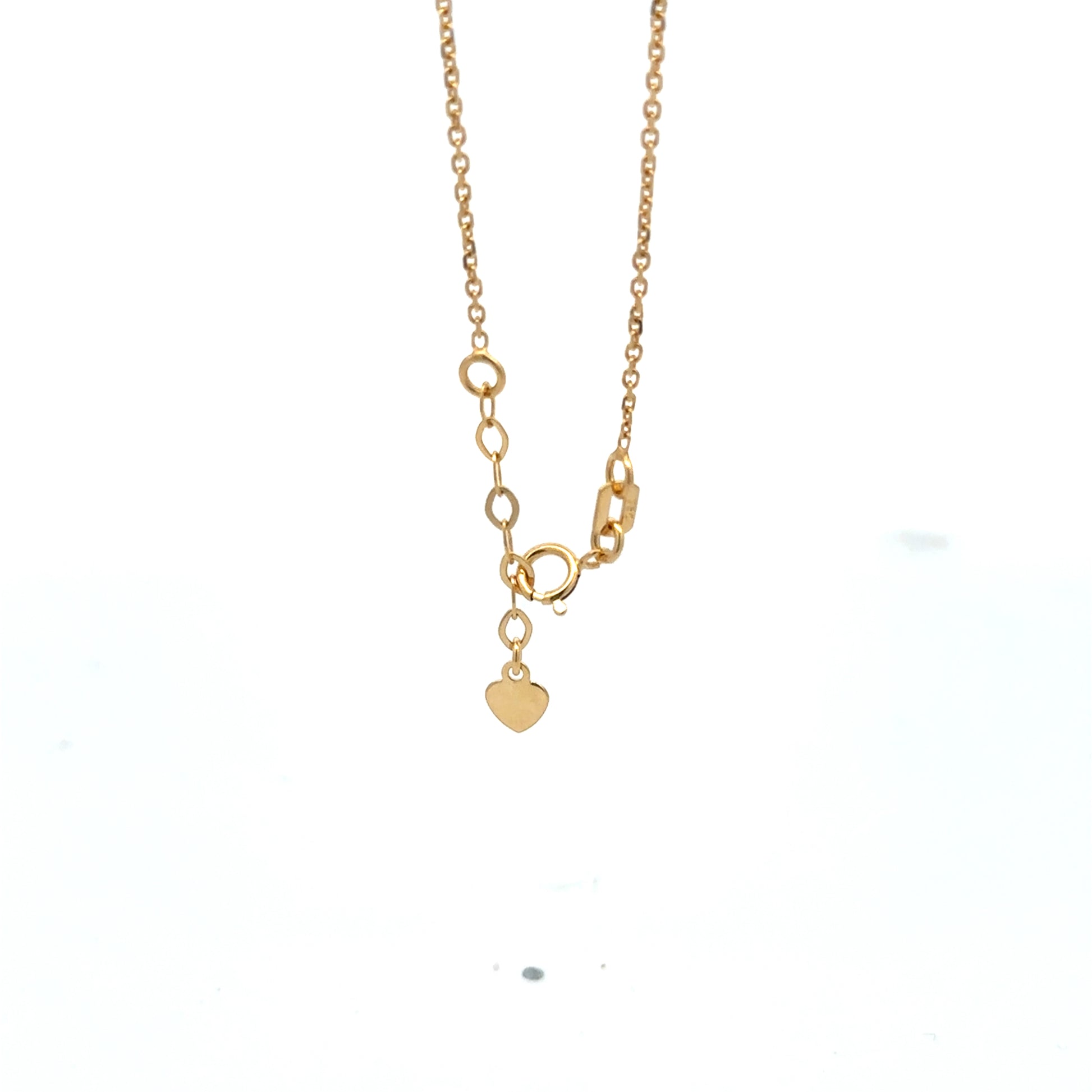 18K Gold Bracelet Oval Beads Size 7 inches plus one inch Extension Charm - Rafant