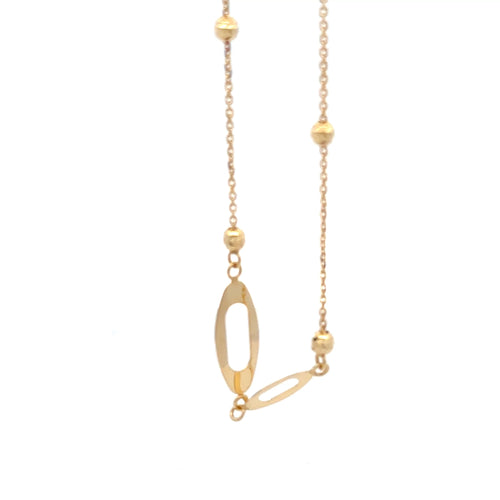 18K Gold Bracelet Charm  2.18 grams Size 7 inches Plus 1 Inch Extension - Rafant