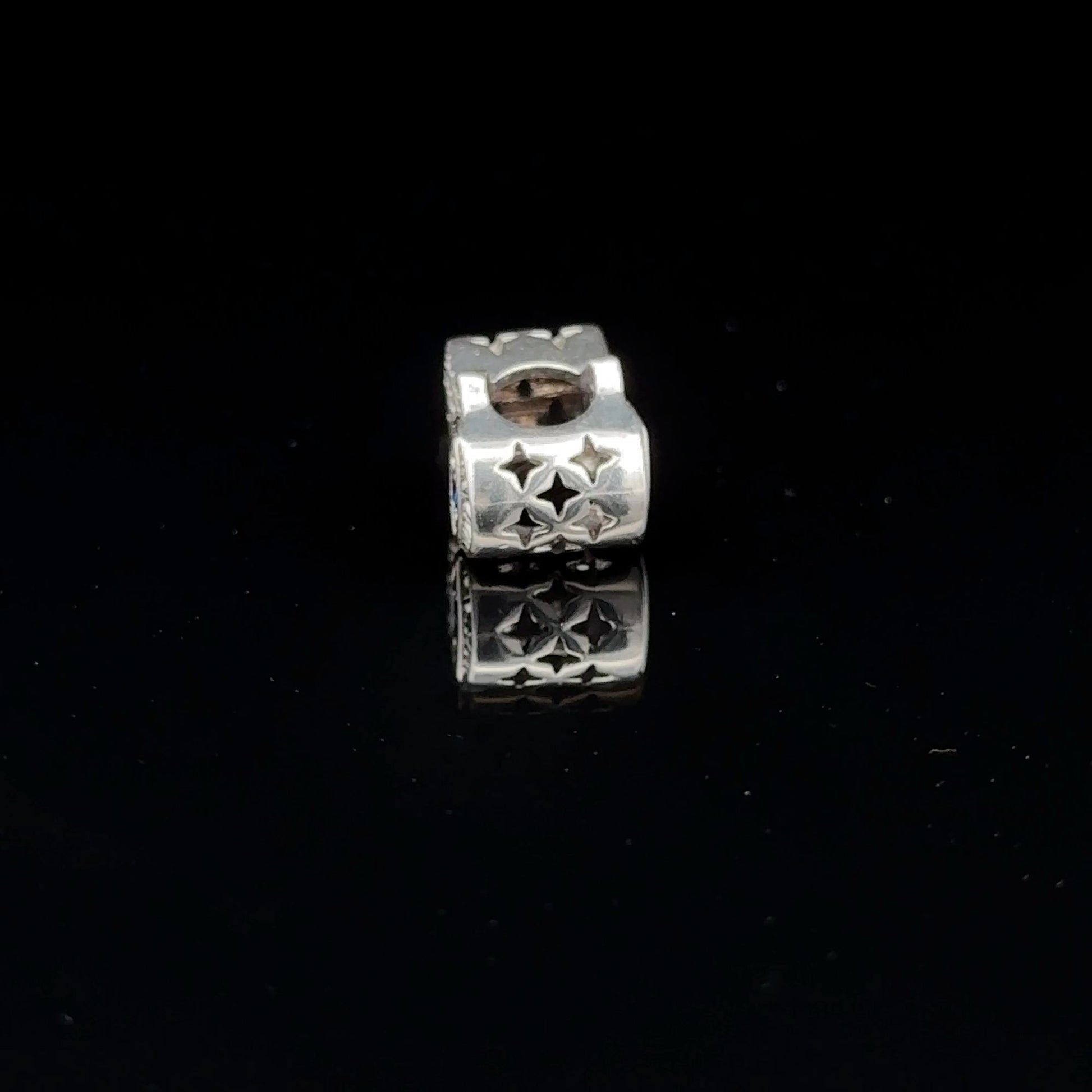 925 Sterling Silver Charm Bead  Hand of Fatima Hamsa For Charm Bracelet Necklace - Rafant