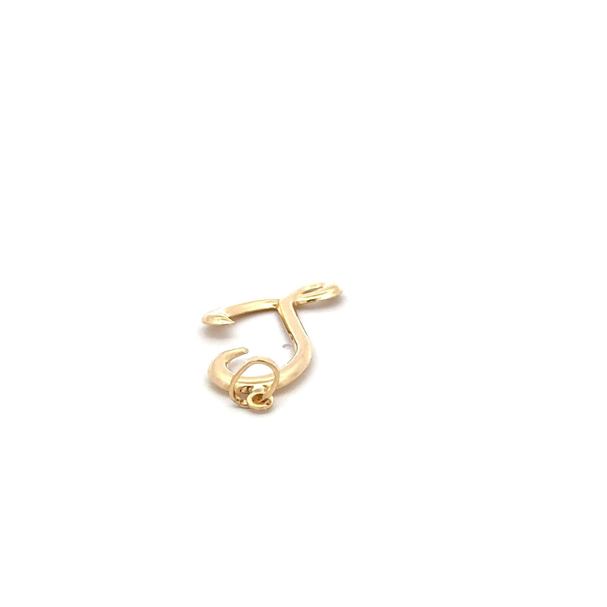 18K Gold Pendant Letter L Not a Back to Back Design 1.37 grams - Rafant
