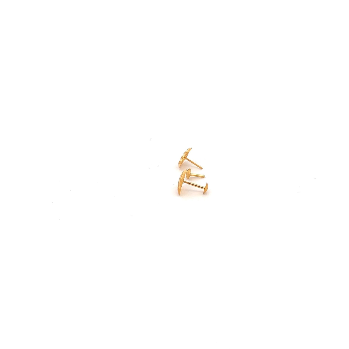 18K Gold Earrings Screw Type Heart - Rafant