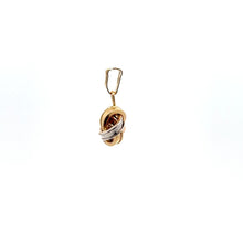 Load image into Gallery viewer, 18K Gold Pendant Charm Knot Small 0.65 grams Tricolor - Rafant
