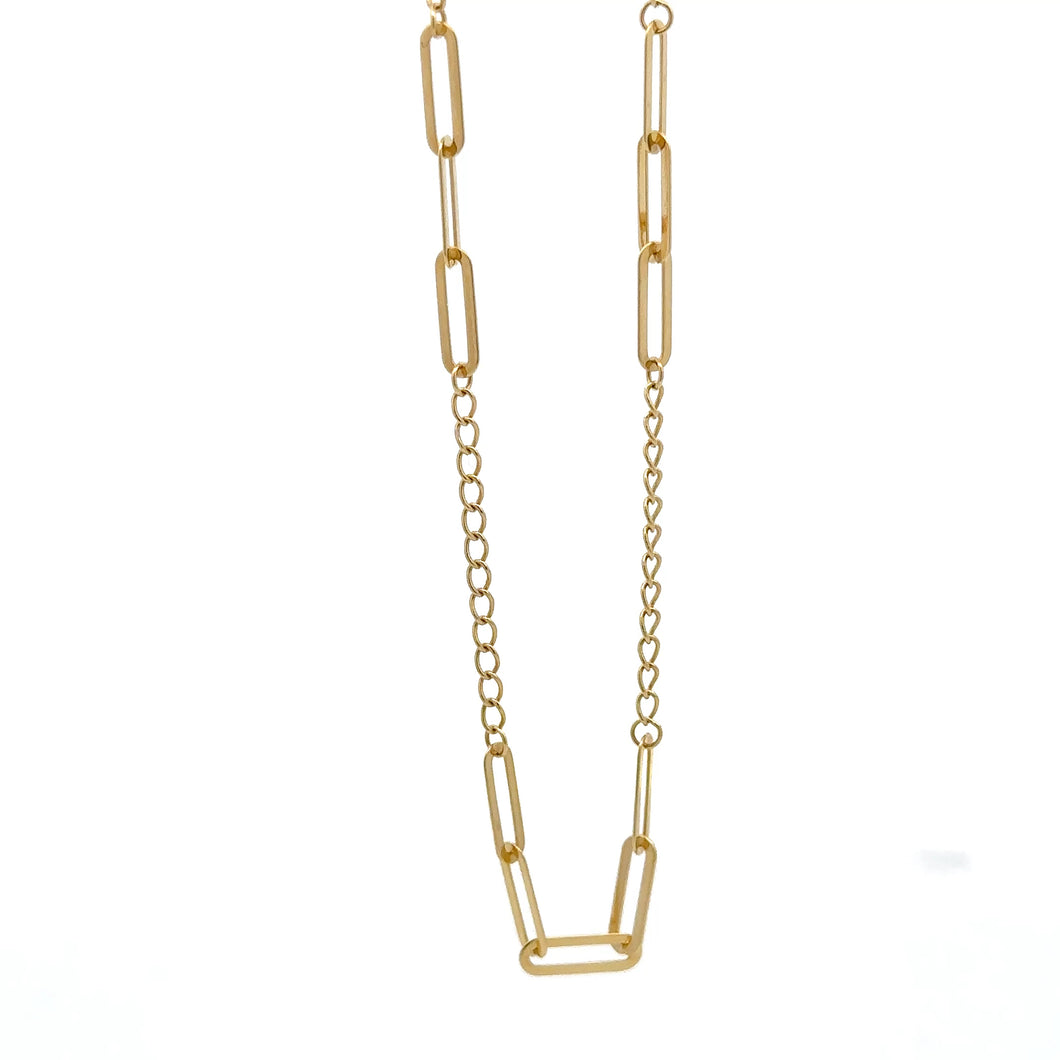 18K Gold Bracelet Paperclip Cable Link Size 6 inches plus 1.5 inches Extension 1.35 grams - Rafant