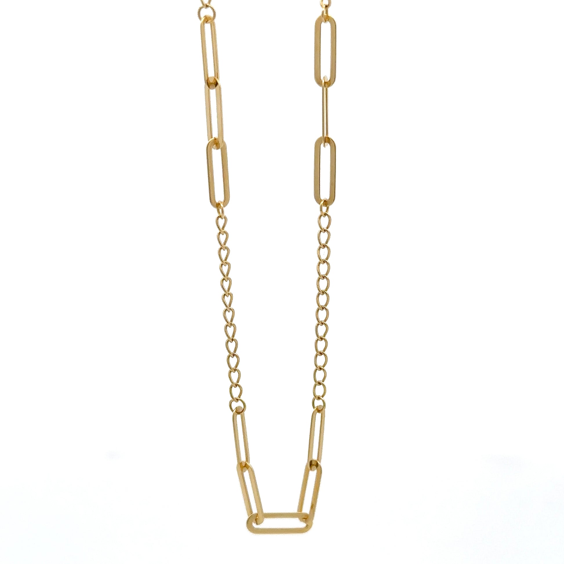 18K Gold Bracelet Paperclip Cable Link Size 6 inches plus 1.5 inches Extension 1.35 grams - Rafant