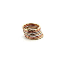 Load image into Gallery viewer, 18K Gold Ring Tricolor Seven Day Ring Size 4.75 - Rafant
