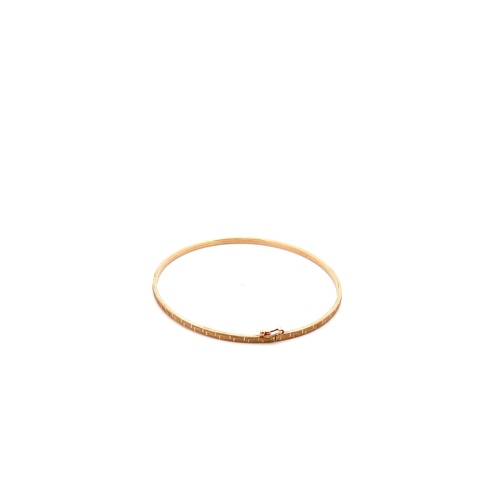 18K Gold Bracelet Bangle Size 6.25 inches - Rafant