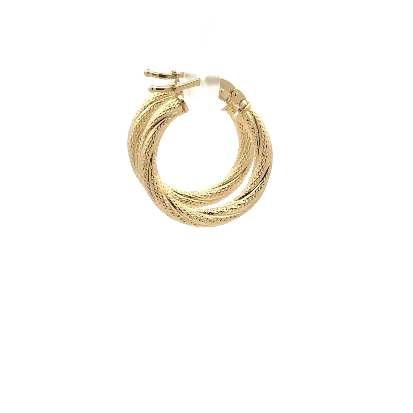18K Yellow Gold Earrings Hoops 1.63 grams - Rafant