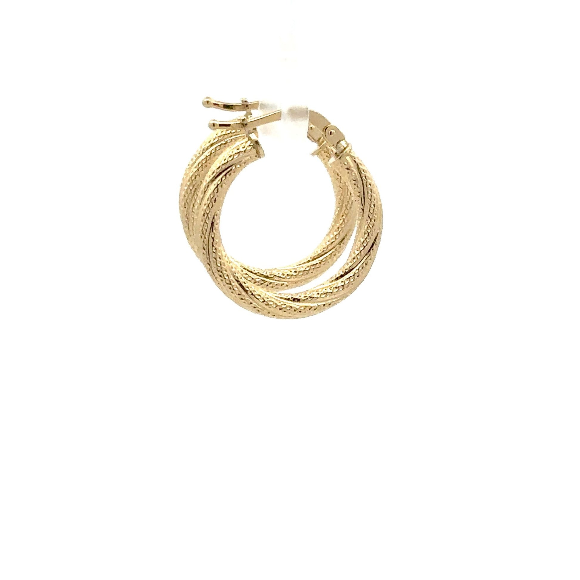 18K Yellow Gold Earrings Hoops 1.63 grams - Rafant