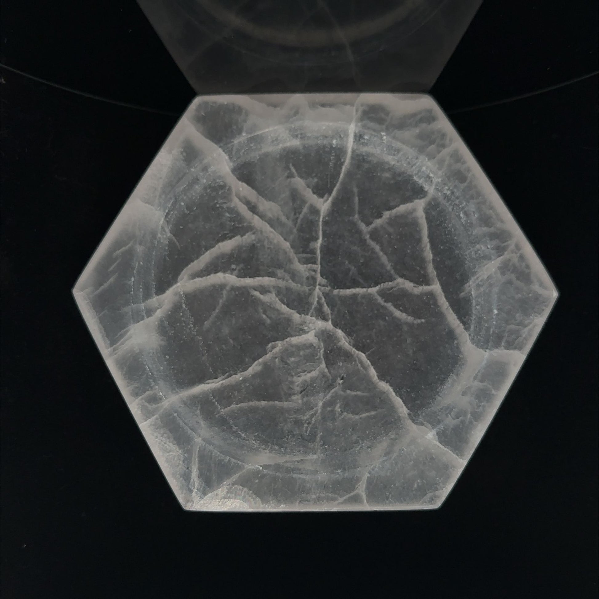 Natural Selenite Charging Bowl Tray Holder - Rafant