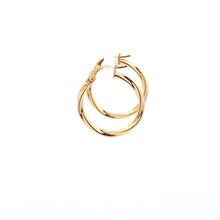 Load image into Gallery viewer, 18K Yellow Gold Earrings Hoops Spiral Small 1.04 grams - Rafant
