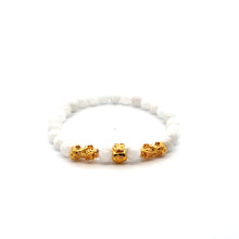 Load image into Gallery viewer, 18K Gold Dragon Pixiu Double Piyao Money Bag Charm Bracelet Birthstones Gemstones 6mm
