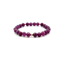 Load image into Gallery viewer, Natural Gemstones Micro Faceted Stretch Bracelet 18k Tiny Beads Birthstone - Rafant
