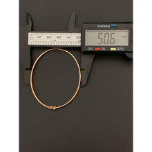 Load image into Gallery viewer, 18K Gold Bracelet Oval Bangle Rose Gold 6 inches Small 2.53 grams - Rafant
