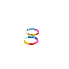 Load image into Gallery viewer, 925 Sterling Silver Hoops Multi Color Earrings
