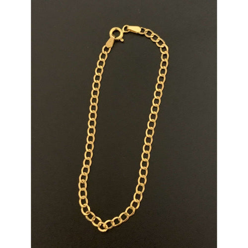 18K Gold Bracelet Chain Curb Link 1.63 grams Size 7.5 inches