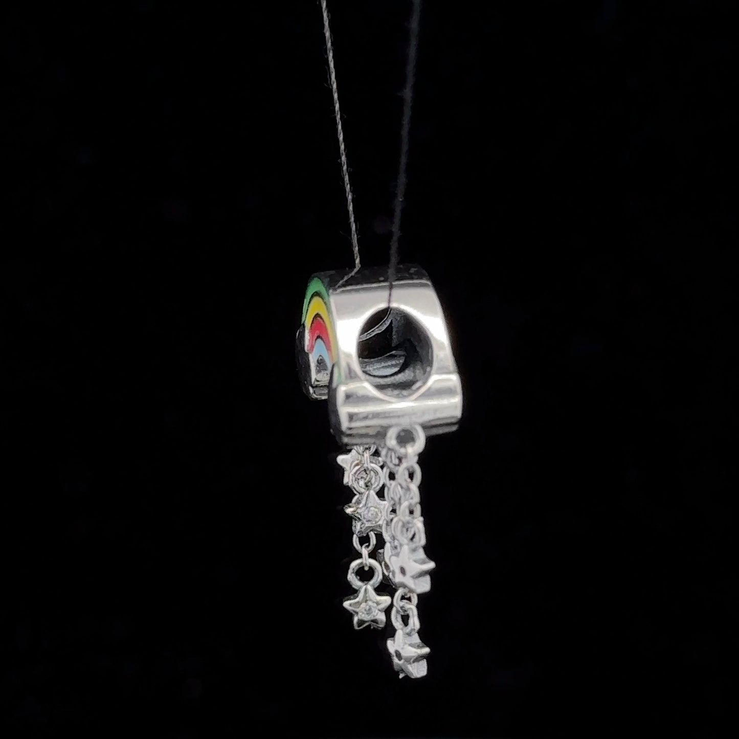 925 Sterling Silver Charm Bead Rainbow Stars For Charm Bracelet Necklace - Rafant