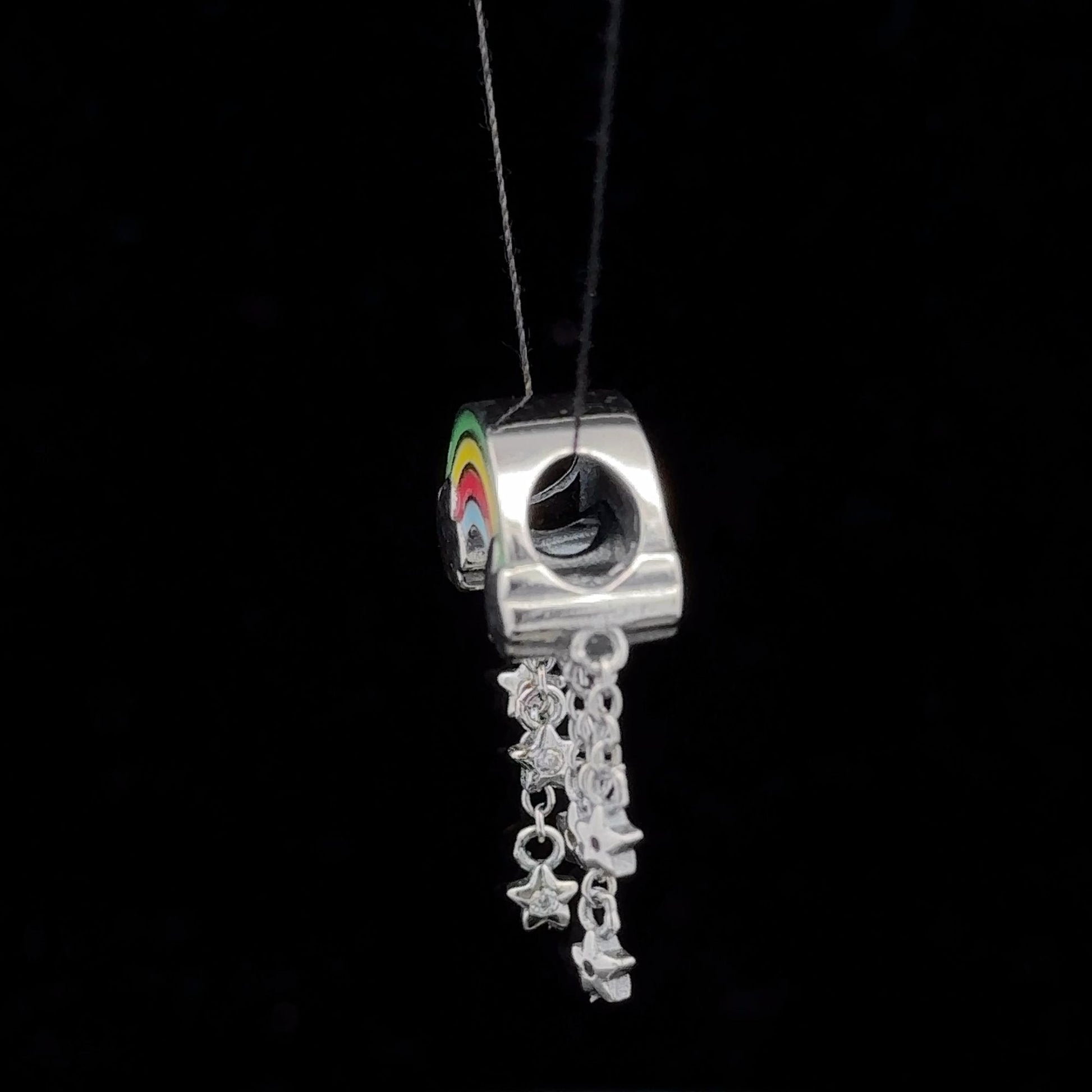 925 Sterling Silver Charm Bead Rainbow Stars For Charm Bracelet Necklace - Rafant
