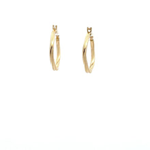 Load image into Gallery viewer, 18K Gold Earrings Hoops Spiral 1.02 grams - Rafant
