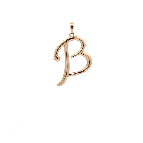 18K Gold Pendant Letter B Initial 1.59 grams - Rafant