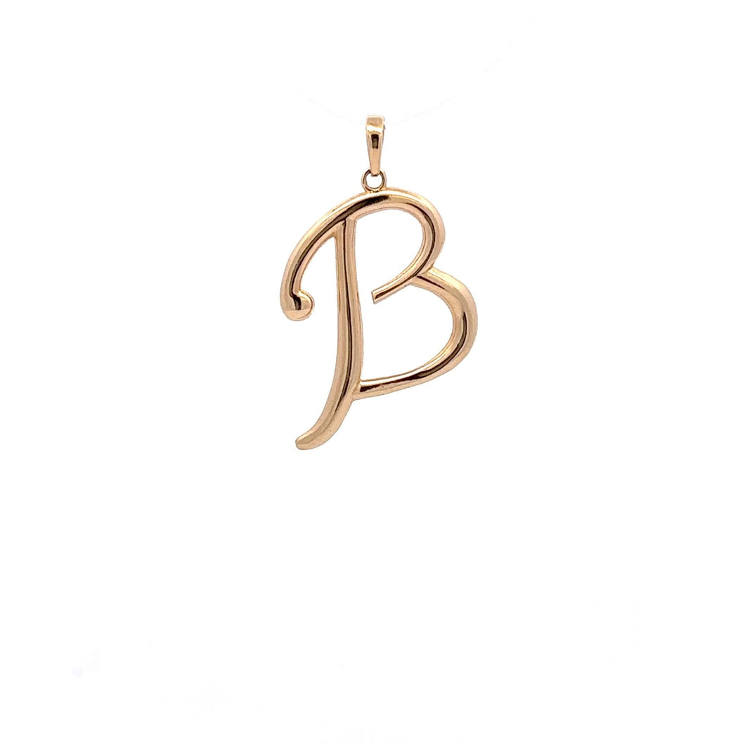 18K Gold Pendant Letter B Initial 1.59 grams - Rafant