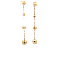 Load image into Gallery viewer, 18K Gold Earrings Stud Dangling Balls  Two Ways 2.92 grams - Rafant
