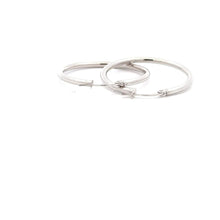 Load image into Gallery viewer, 18K White Gold Earrings Hoops Polished 1.50 grams - Rafant
