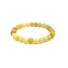 Load image into Gallery viewer, 18K Gold Money Ball Lucky Charm Beads Bracelet Gemstones Lemon Jade 6mm - Rafant
