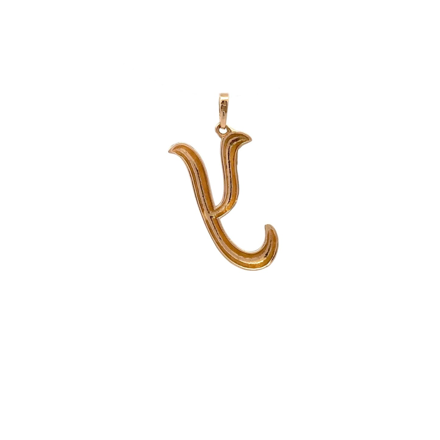 18K Gold Pendant Letter Y Initial 1.54 grams - Rafant