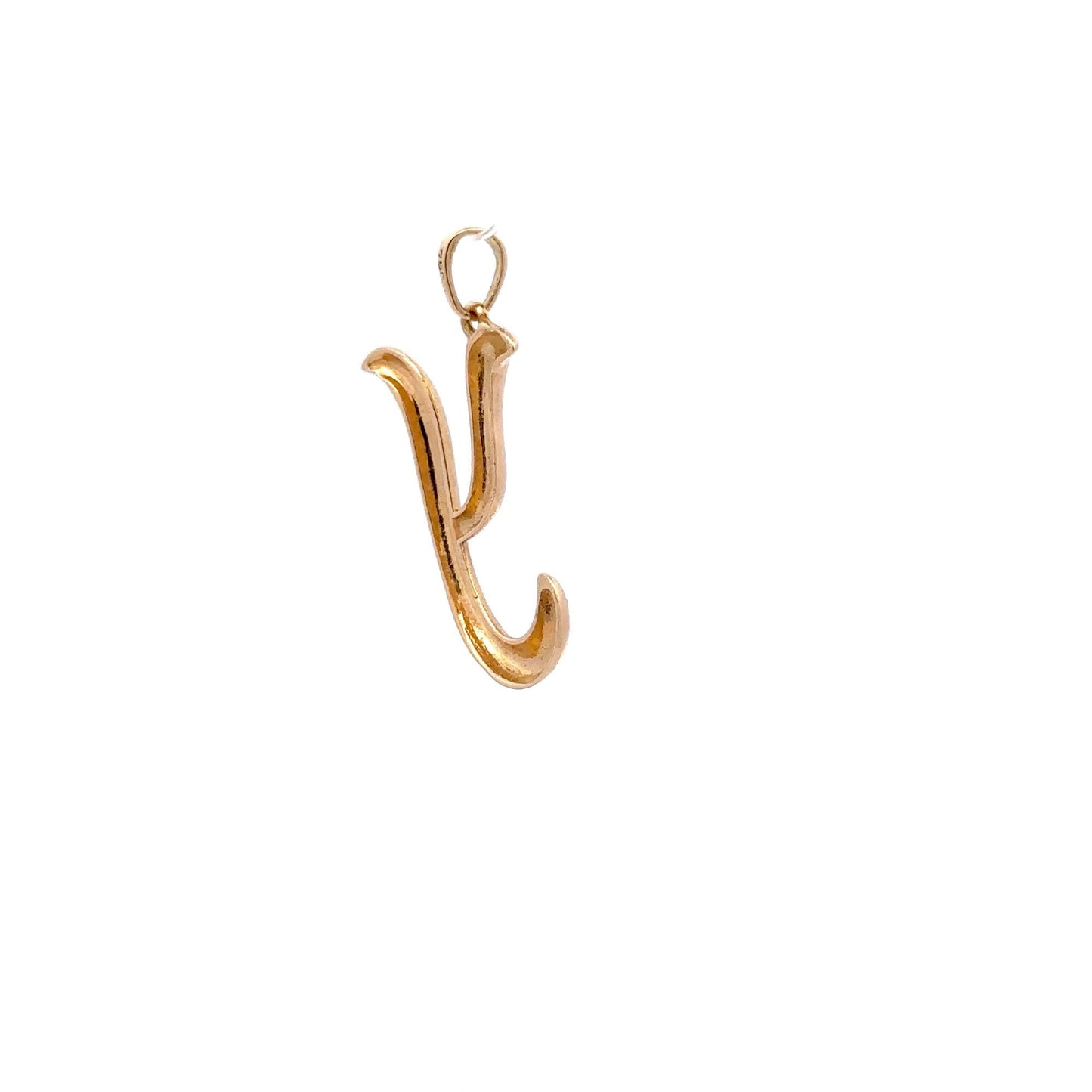 18K Gold Pendant Letter Y Initial 1.54 grams - Rafant