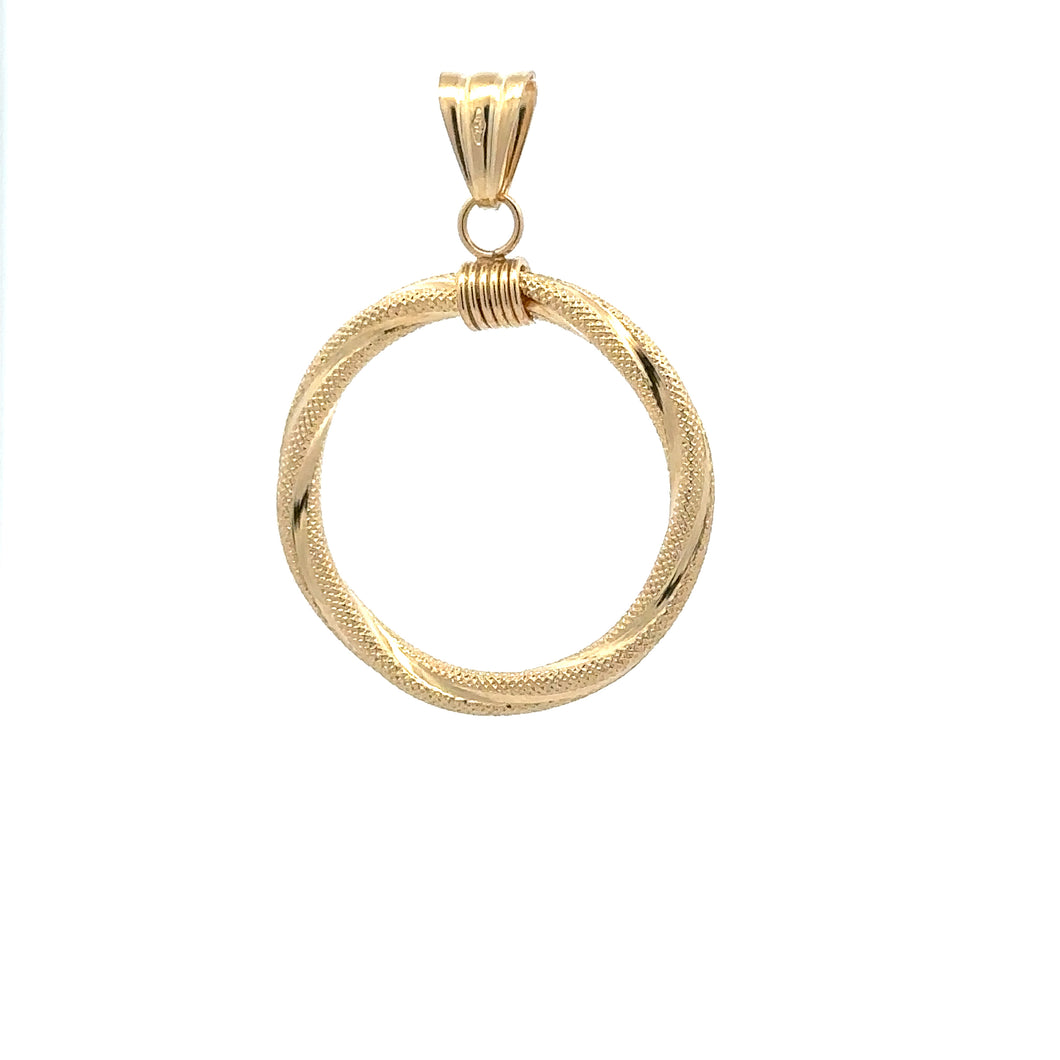 18K Gold Pendant Spiral 1.42 grams - Rafant