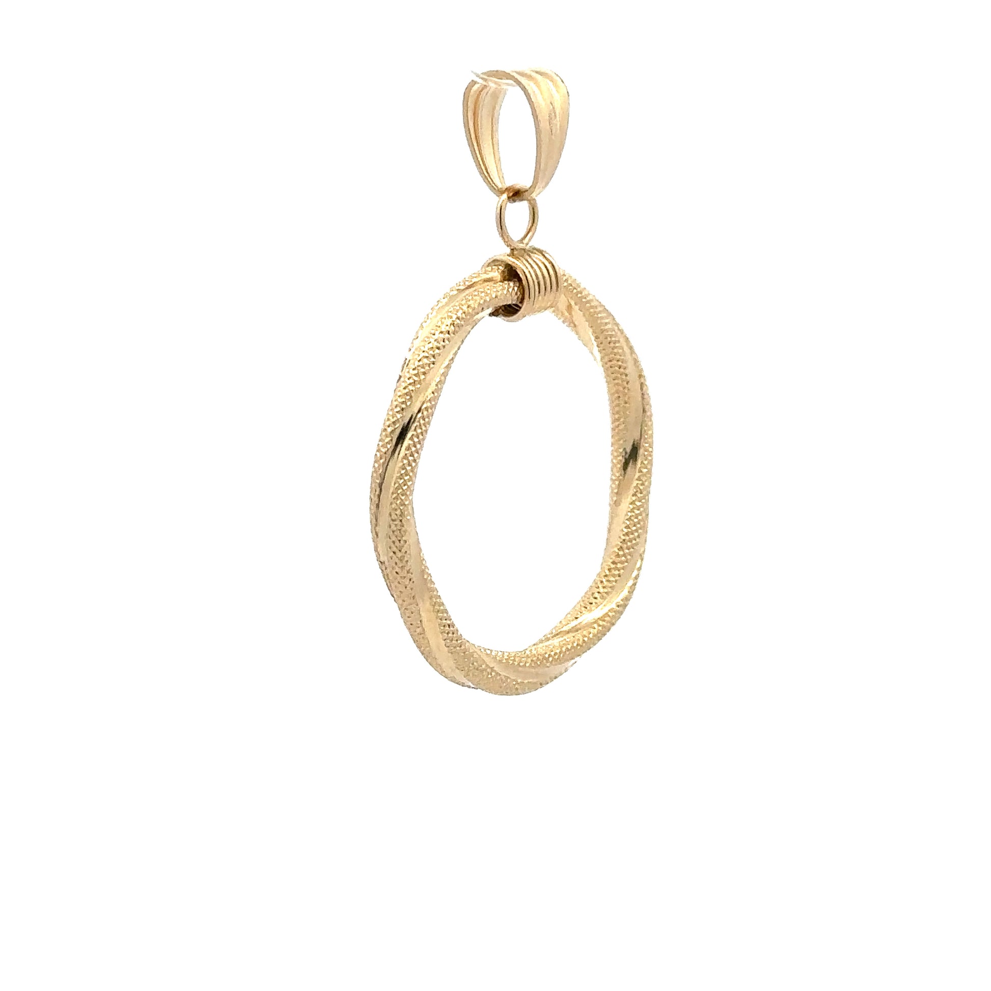 18K Gold Pendant Spiral 1.42 grams - Rafant