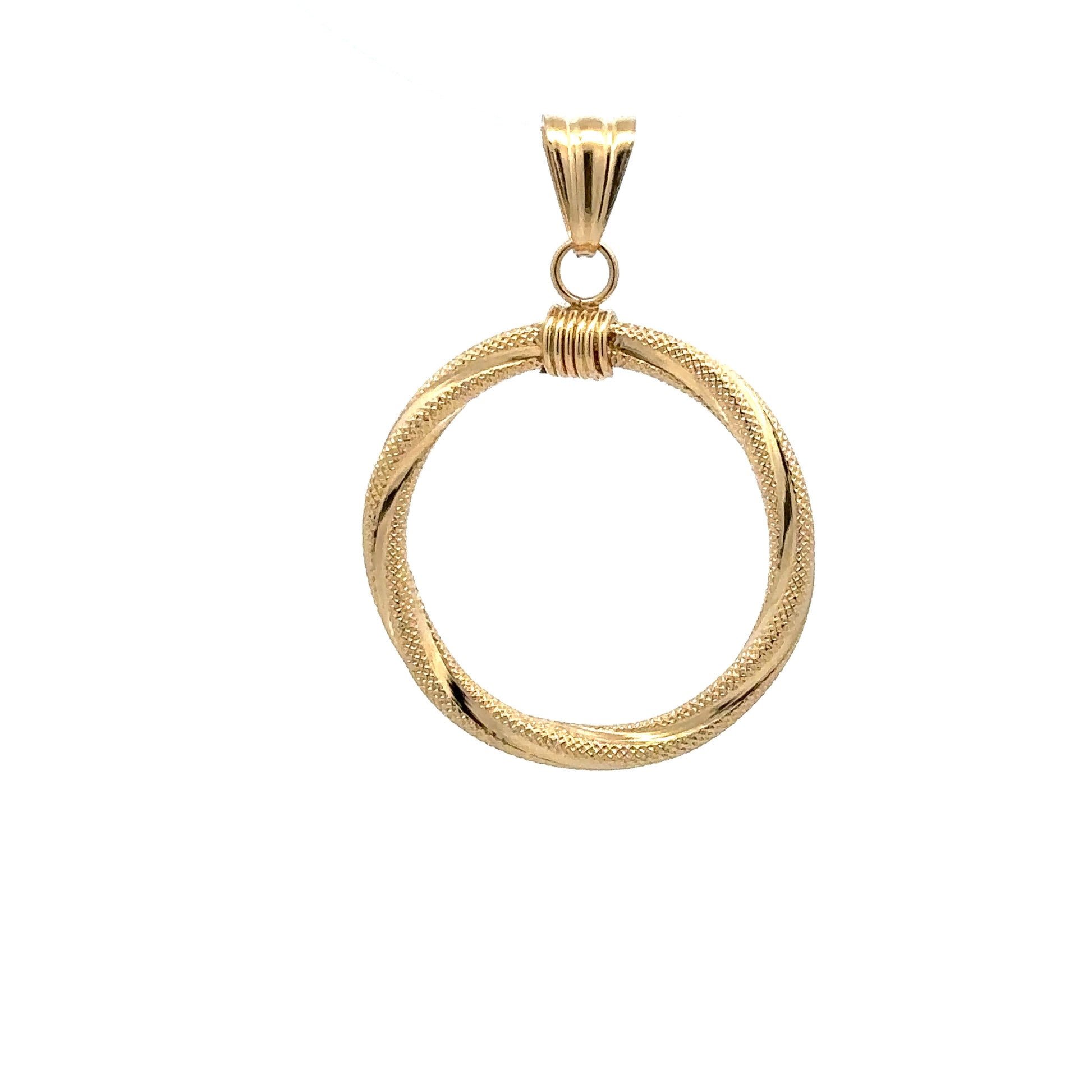 18K Gold Pendant Spiral 1.42 grams - Rafant