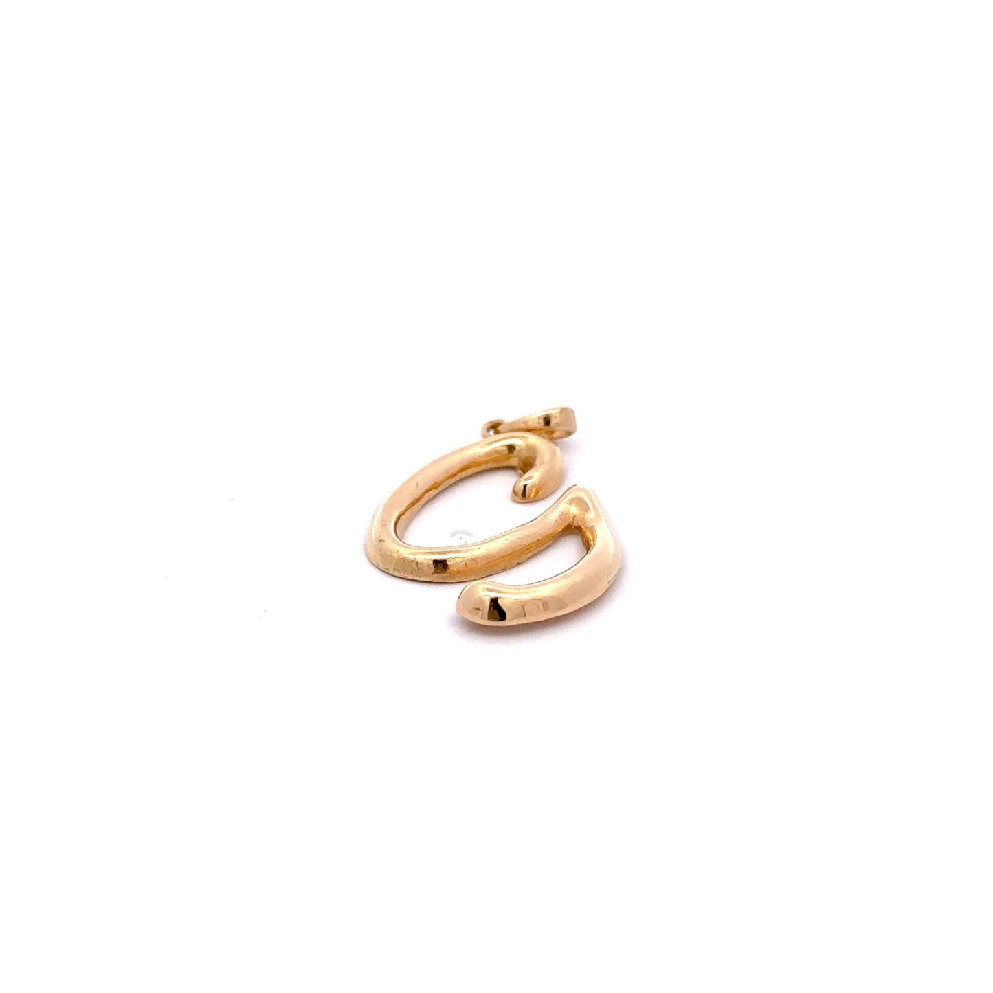 18K Gold Pendant Letter G Initial 2.20 grams - Rafant