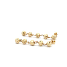 Load image into Gallery viewer, 18K Gold Earrings Dangle Drop Beads Balls 2.03 grams - Rafant
