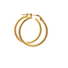 Load image into Gallery viewer, 18K Gold Earrings Hoops Polished 1.48 grams - Rafant
